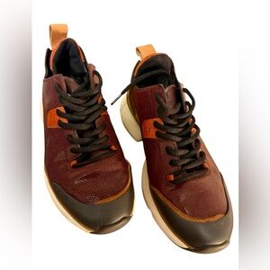 rag & bone Burgundy and Black Leather Women's Sneakers